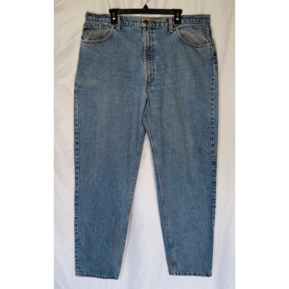 Vtg 90s Levi's 550 Relaxed Fit Jeans Men's 42/32 Tapered Leg Grunge Rigid Cotton
